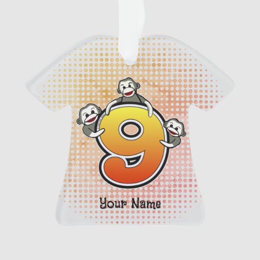 ソックモンキー番号9 オーナメント (正面)