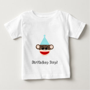 ソックモンキー誕生日ボーイTシャツ ベビーTシャツ