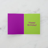 ソックモンキー誕生日帽子 カード (内部)