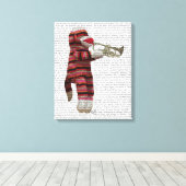 ソックモンキー遊のトランペット キャンバスプリント (インサイチュ (ウッドフロア))