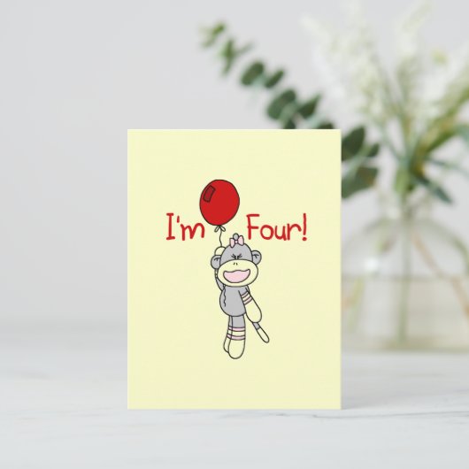 ソックモンキー4th誕生日Tシャツとギフト ポストカード (スタンド正面)