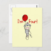 ソックモンキー4th誕生日Tシャツとギフト ポストカード (正面/裏面)