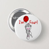 ソックモンキー4th誕生日Tシャツとギフト 缶バッジ (正面&裏面)