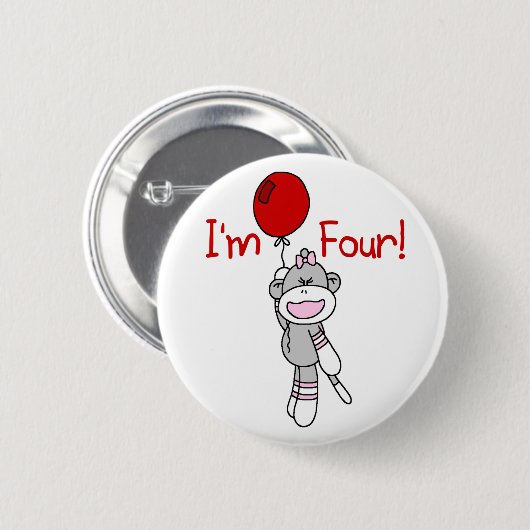 ソックモンキー4th誕生日Tシャツとギフト 缶バッジ (正面&裏面)