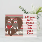 ソックモンキー カスタム パーティー 招待状 テンプレート (スタンド正面)