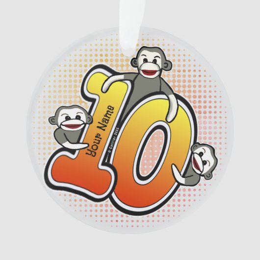 ソックモンキー ナンバー10 オーナメント (正面)