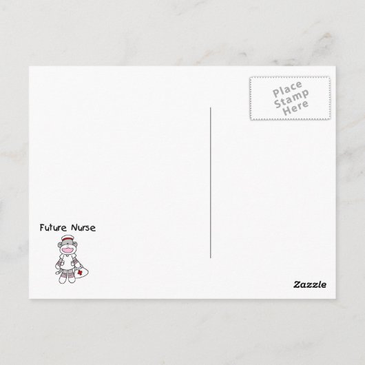 ソックモンキー 将来の看護師 Tシャツ＆ギフト ポストカード (裏面)