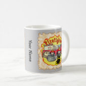 ソックモンキー 消防車 消防士 コーヒーマグカップ (正面右)