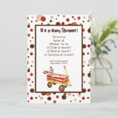 ソックモンキー 男の子 ベビーシャワー 招待状 (スタンド正面)