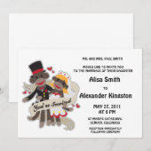 ソックモンキー 結婚式招待状 お知らせ 招待状 (正面/裏面)