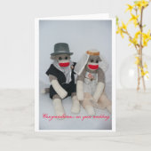 ソックモンキー 結婚祝いカード カード (黄色い花)