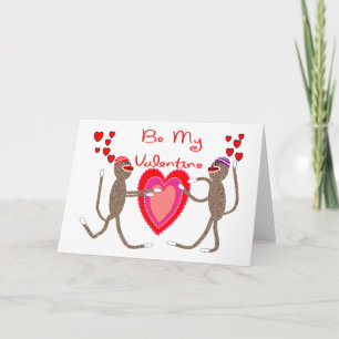 ソックモンキー「Be My Valentine」かわいいプレゼント シーズンカード