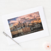 ソデルマルム島ストックホルム 長方形シール (封筒)