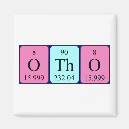 ソト周期表名磁石 マグネット (正面)