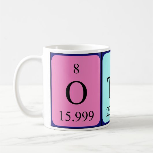ソト期表名mug コーヒーマグカップ (左)