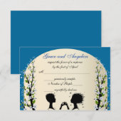 ソナタカスタムレズビアンウェディングの出欠確認カード 招待状 (正面/裏面)