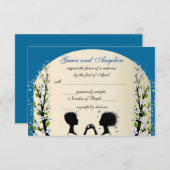 ソナタカスタムレズビアンウェディングRSVPカード 招待状 (正面/裏面)