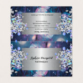 ソナタ虹色グリッター折り畳み名刺 名刺 (外部フラット)