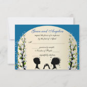 ソナタ カスタム レズビアン ウェディング RSVP カード (正面)