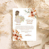 ソナタ ブライズメイド テラコッタ チック ソフト ボホ フォール 招待状