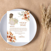 ソナタ ブライズメイド テラコッタ チック ソフト ボホ フォール 招待状