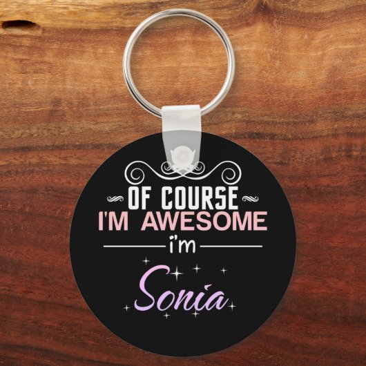 ソニアもちろん私は名前素晴らしノベルティ キーホルダー (正面)