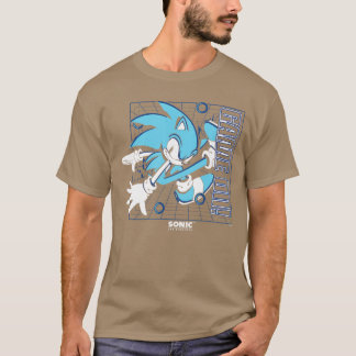 ソニックヘッジホッグ ゲームオン ゴールドリング ヴィンテージグリッド f tシャツ