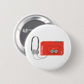 ソニーのウォークマン バッジ レトロ 80年代 ノスタルジア ピン (正面&裏面)