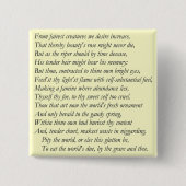 ソネット#ウィリアム・シェイクスピア著1 缶バッジ (正面)