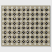 ソノグラカスタムム金ゴールドスノーフレークホリデー  ラッピングペーパー (フラット)