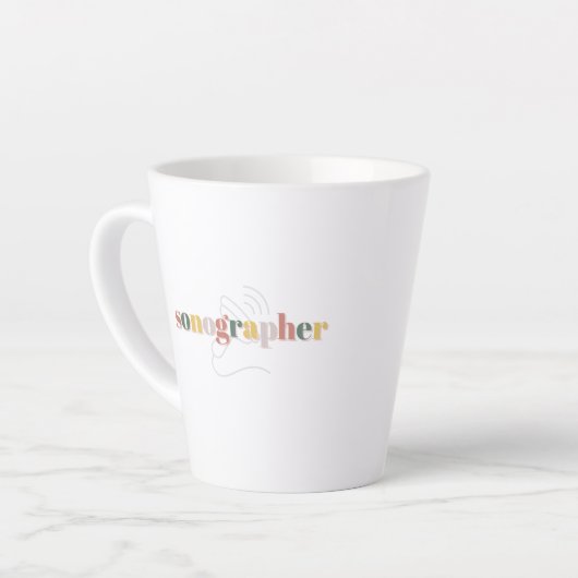 ソノグラフコーヒーマグ/ソノグラフコーヒーカップ/ギフト カフェラテマグ (左アングル)