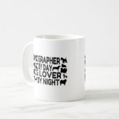 ソノグラフドッグ愛好家 コーヒーマグカップ (正面左)