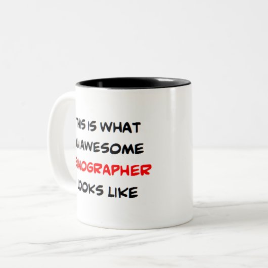 ソノグラフ素晴らしィ ツートーンマグカップ (正面左)