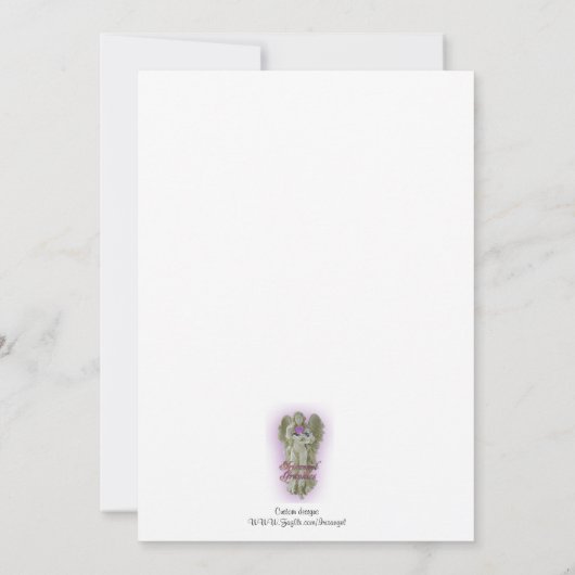 ソノグラム写真による妊娠の発表 案内状 (裏面)