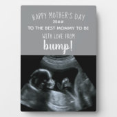 ソノグラム写真グレーと白最高ののマミー フォトプラーク (正面)