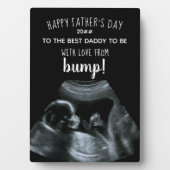 ソノグラム写真白黒最高のダディーへ フォトプラーク (正面)