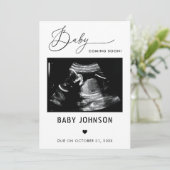 ソノグラム来ベビーの早期妊娠の発表 招待状 (スタンド正面)