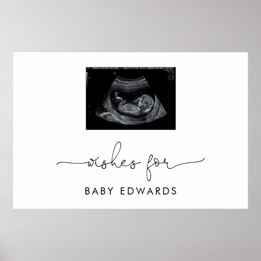 ソノグラム男女兼用ベビーシャワーゲストブック ポスター (正面)