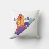 ソノボードとスノーボーダーとしてのホットドッグ クッション (裏面)