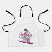 ソノボードとスノーボーダーとしての犬 エプロン (正面)