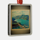 ソノマカリフォルニアオーナメントヴィンテージトラベル メタルオーナメント (右)