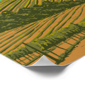 ソノマバレーカリフォルニアトラベルアートヴィンテージ ポスター (角)