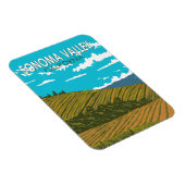 ソノマバレーカリフォルニアトラベルアートヴィンテージ マグネット (右側)