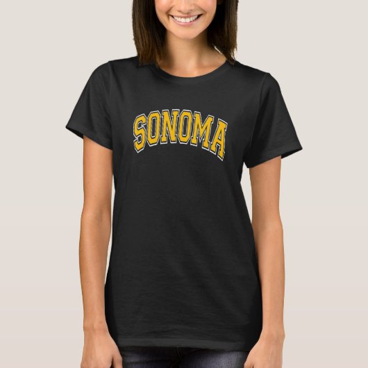 ソノマバーシティスタイルアンバー文字 Tシャツ (正面)