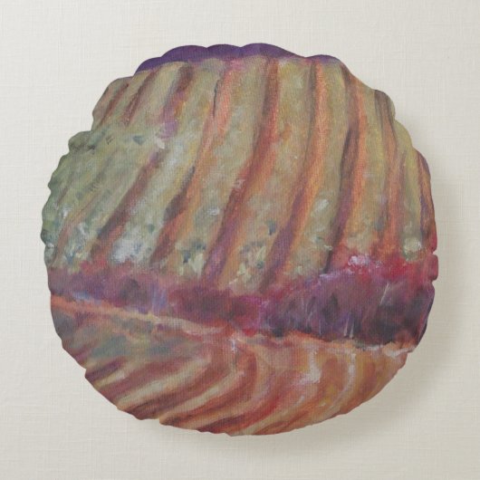 ソノマヴィネヤードカリフォルニアつる植物ワイン ラウンドクッション (正面)