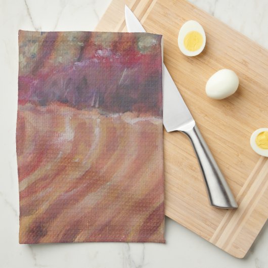 ソノマヴィネヤードカリフォルニアつる植物 キッチンタオル (四つ折り)