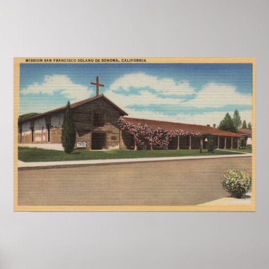 ソノマ州（カリフォルニア州） – ミッションサンフランシスコ・ソラーノ ポスター (正面)