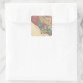 ソノマ郡カリフォルニアの地図 スクエアシール (バッグ)