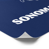 ソノマ郡カリフォルニアの地図 ポスター (角)