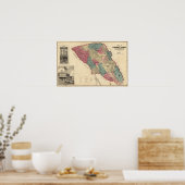 ソノマ郡カリフォルニアの地図 ポスター (キッチン)